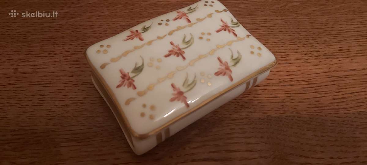 Limoges rankų tapybos papuošalų dėžutė
