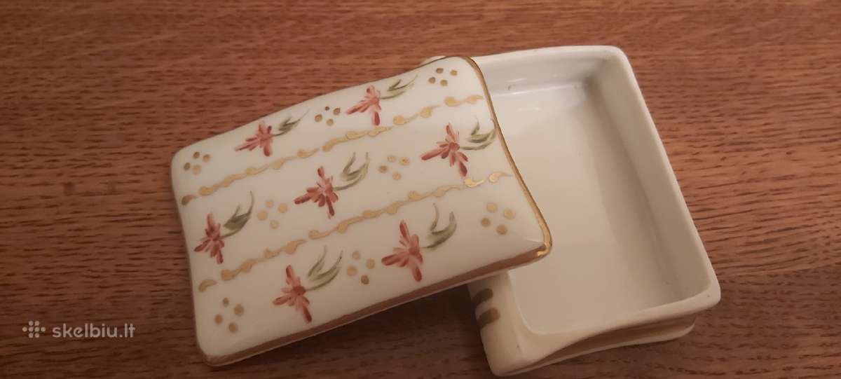Limoges rankų tapybos papuošalų dėžutė - nuotraukos Nr. 7