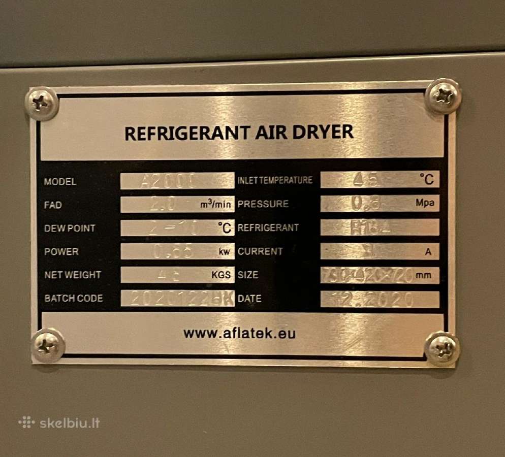 Oro sausintuvas Aflatek 2000 l/min. su garantija! - nuotraukos Nr. 4