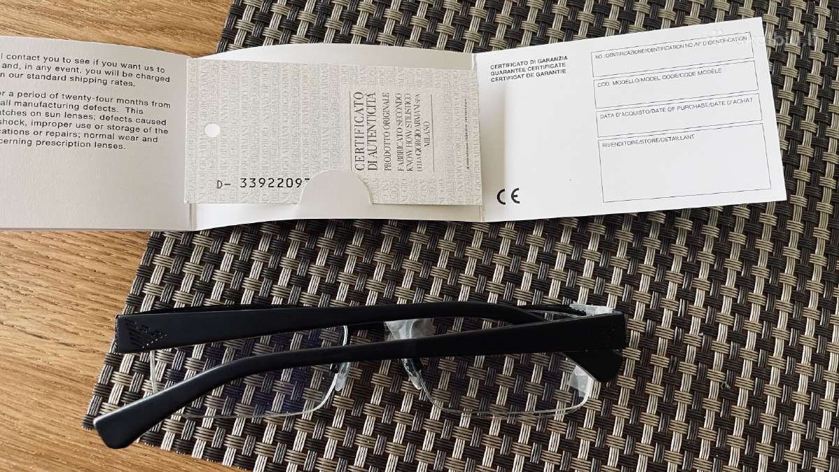 Originalios Emporio Armani akiniu kojeles - nuotraukos Nr. 2