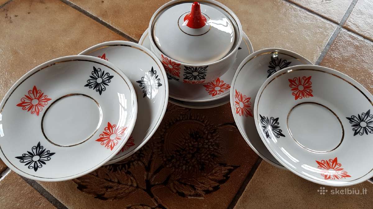 Cukrinė ir 6 lėkštutės pyragėliams - nuotraukos Nr. 3