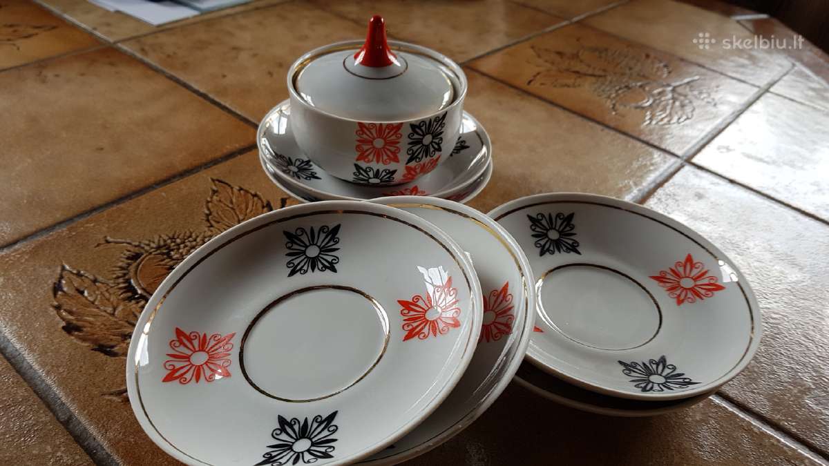 Cukrinė ir 6 lėkštutės pyragėliams - nuotraukos Nr. 4