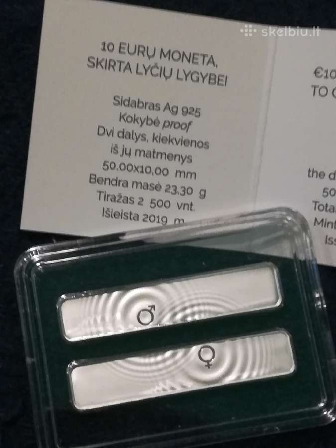 Sidabrinė moneta skirta lyčių lygybei - nuotraukos Nr. 5