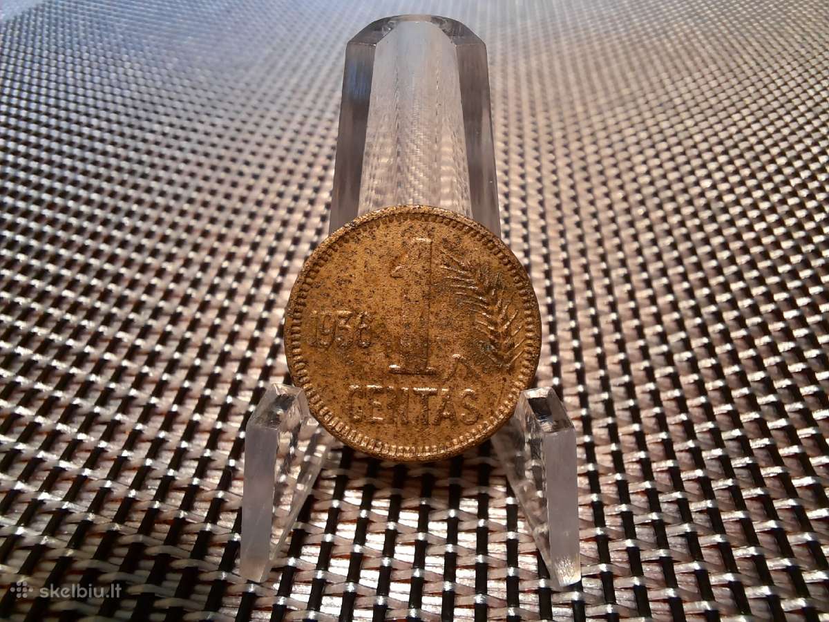 1 centas 1936 Lietuva Tarpukaris