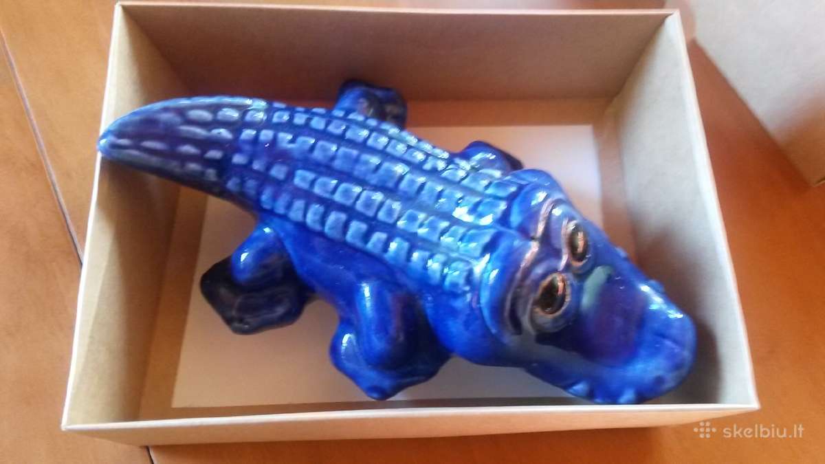 Didelis krokodilas su dėžute