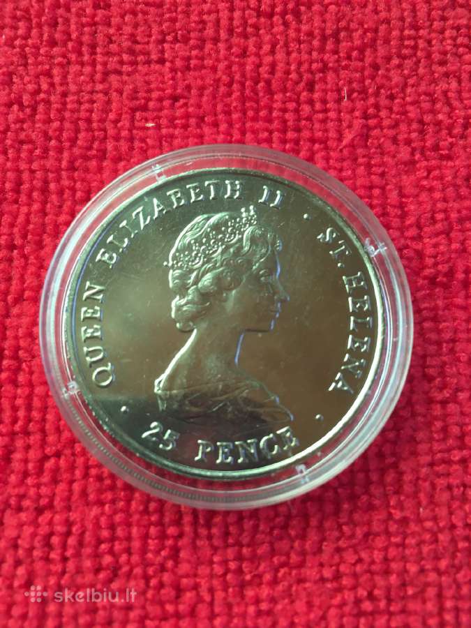 Moneta St. Helena 1981m. 25 pence, cu-ni - nuotraukos Nr. 2