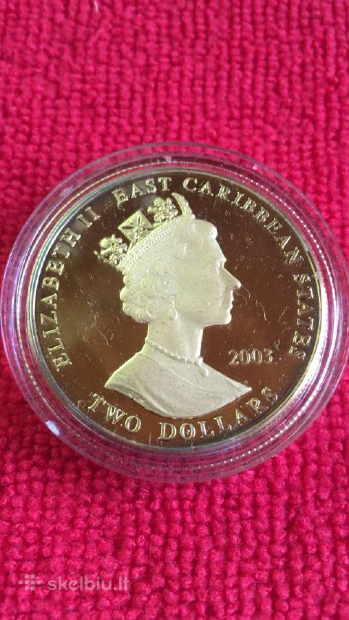 Moneta E. caribbean s. 2003m. 2 dollars, cu-ni - nuotraukos Nr. 2