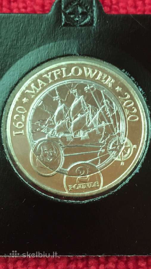 Moneta Isle of man 2020m, 2 svarai, cu-ni