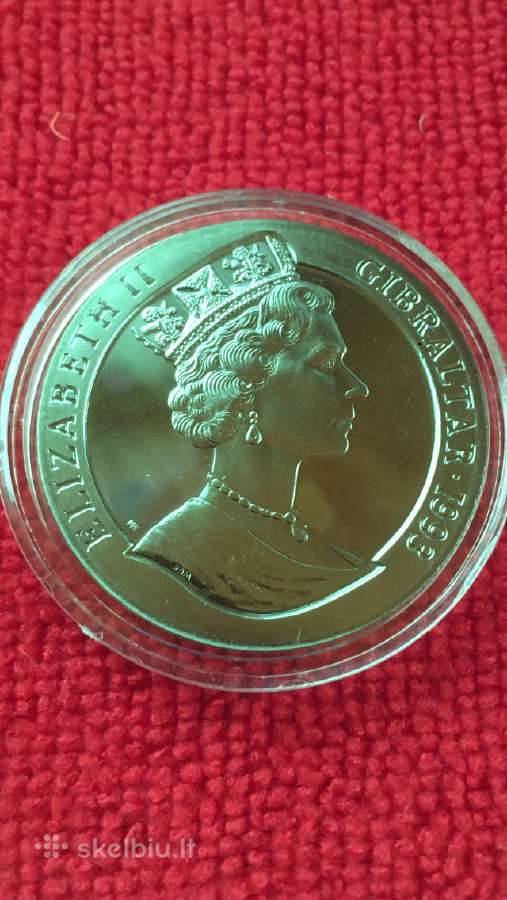 Moneta Gibraltar 1993m. 1 krona, ci-ni - nuotraukos Nr. 2