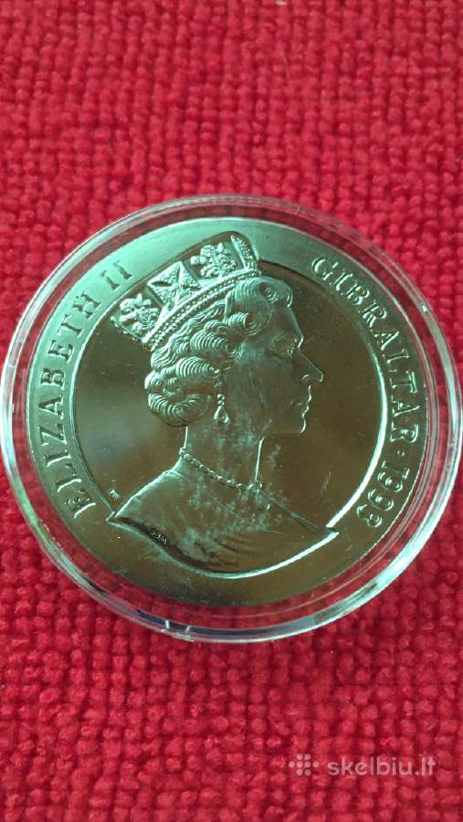 Moneta Gibraltar 1993m. 1 krona, ci-ni - nuotraukos Nr. 2