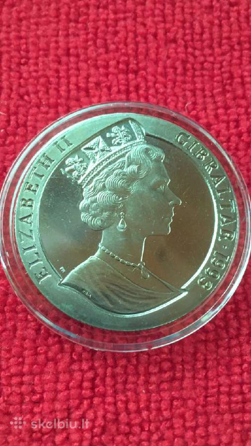 Moneta Gibraltar 1993m. 1 krona, ci-ni - nuotraukos Nr. 2