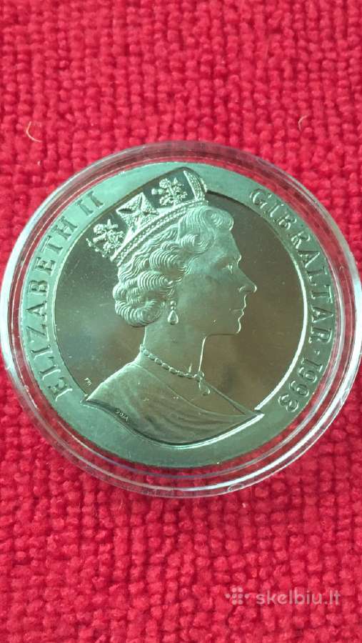 Moneta Gibraltar 1993m. 1 krona, ci-ni - nuotraukos Nr. 2