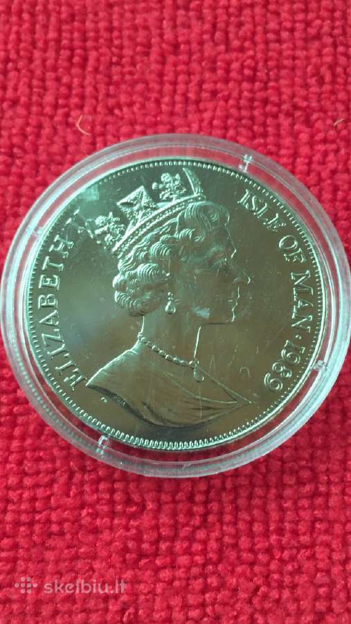 Moneta Isle of man 1989m. 1 krona, cu-ni - nuotraukos Nr. 2