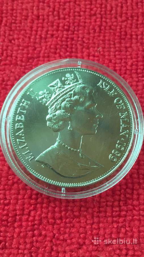 Moneta Isle of man 1989m. 1 krona, cu-ni - nuotraukos Nr. 2