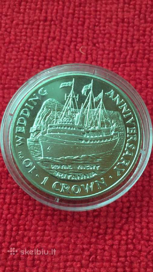 Moneta Gibraltar 1991m. 1 krona, cu-ni