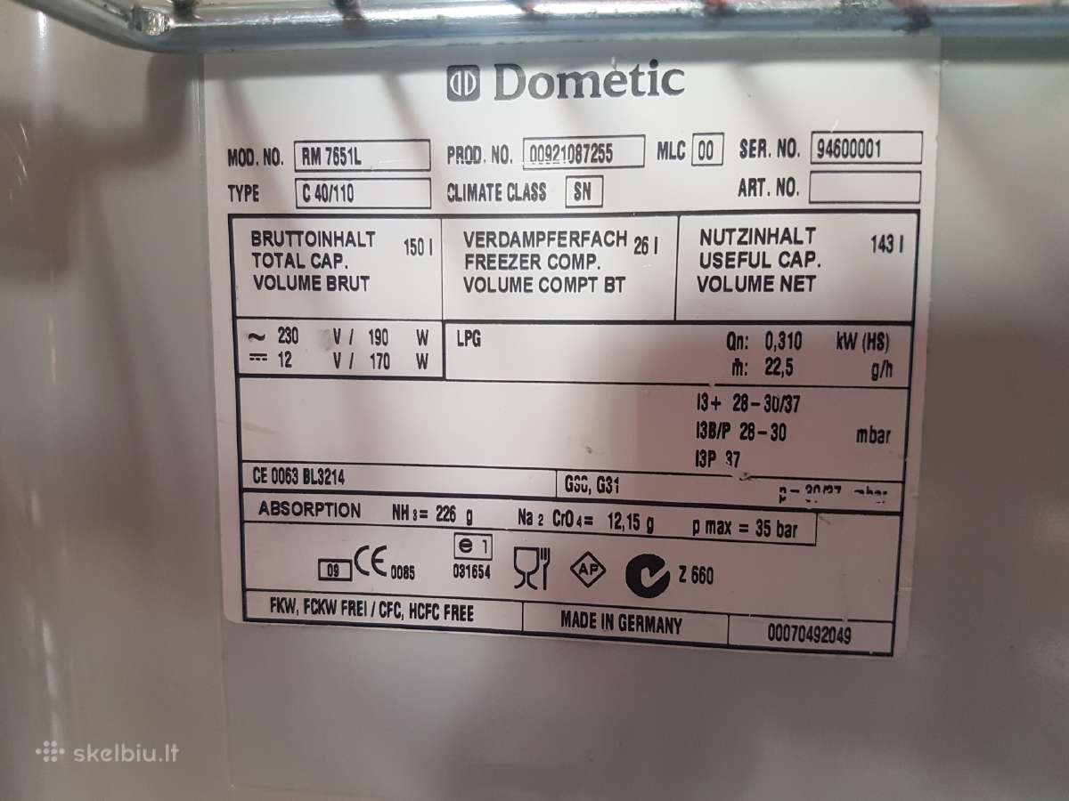 Dometic, Tetford Saldytuvai kemperiui - nuotraukos Nr. 5