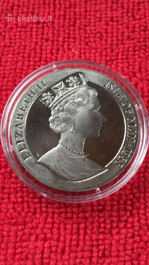Moneta Isle of man 1988m. 1 krona, cu-ni - nuotraukos Nr. 2