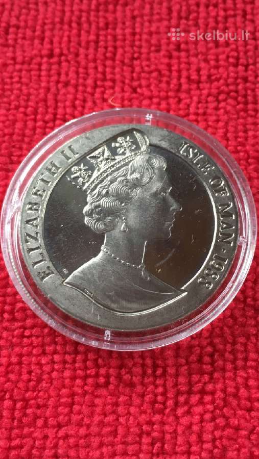 Moneta Isle of man 1988m. 1 krona, cu-ni - nuotraukos Nr. 2