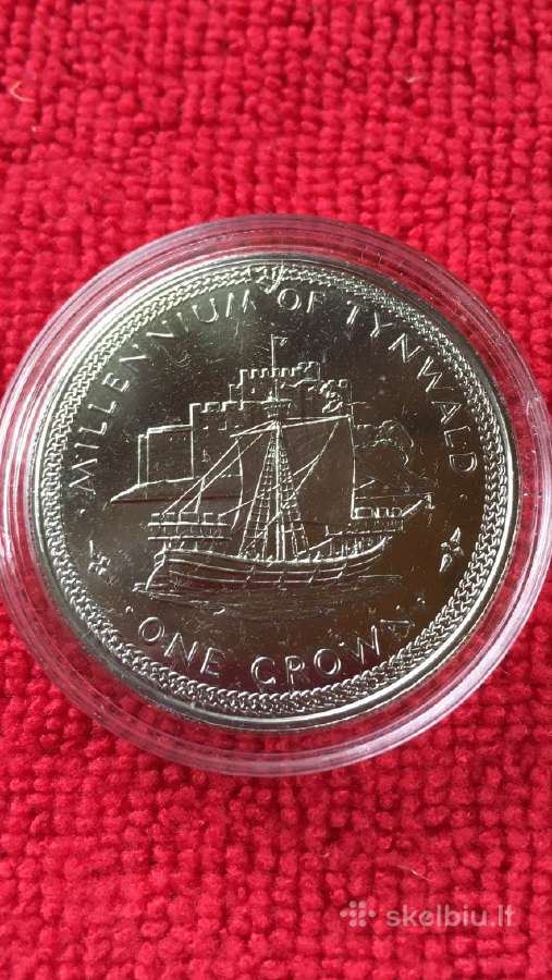 Moneta Isle of man 1989m. 1 krona, cu-ni
