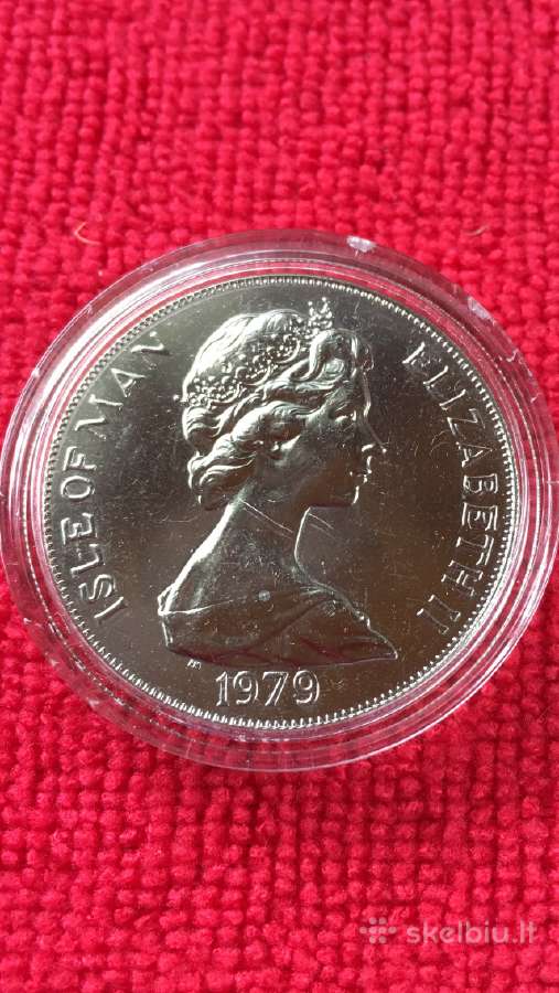 Moneta Isle of man 1989m. 1 krona, cu-ni - nuotraukos Nr. 2