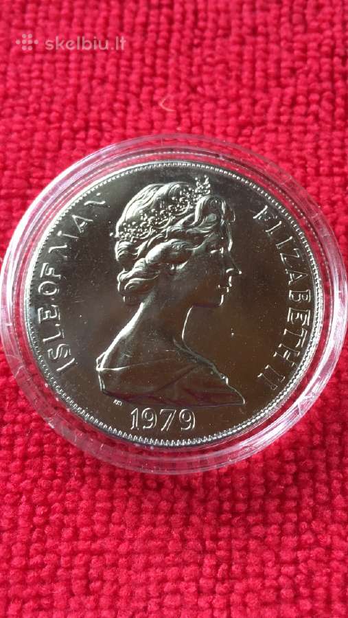 Moneta Isle of man 1989m. 1 krona, cu-ni - nuotraukos Nr. 2