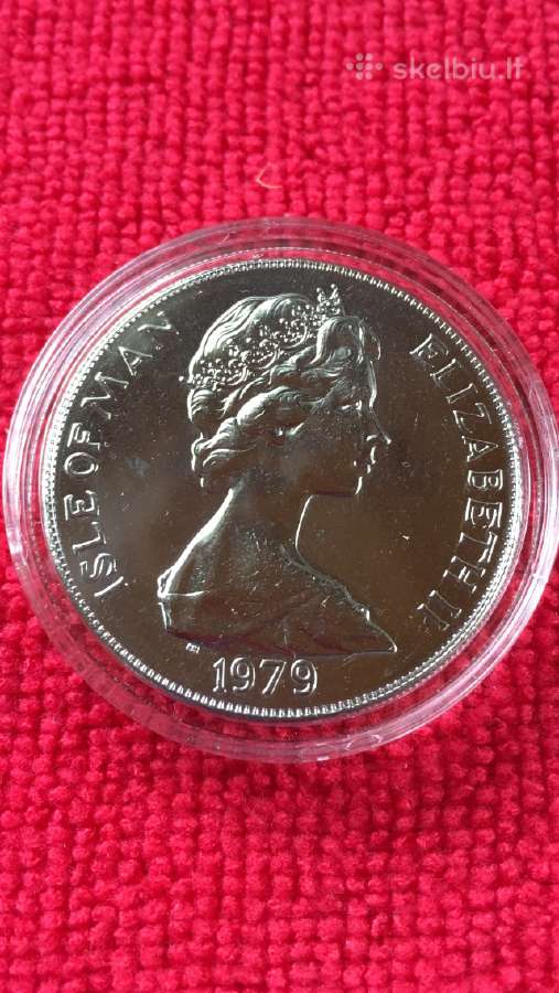 Moneta Isle of man 1989m. 1 krona, cu-ni - nuotraukos Nr. 2