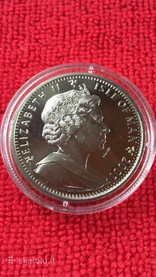 Moneta Isle of man 2001m. 1 krona, cu-ni - nuotraukos Nr. 2