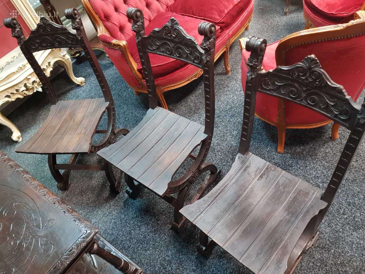 Senovinis komplektas . Sofa , stalas , krėslai. - nuotraukos Nr. 8