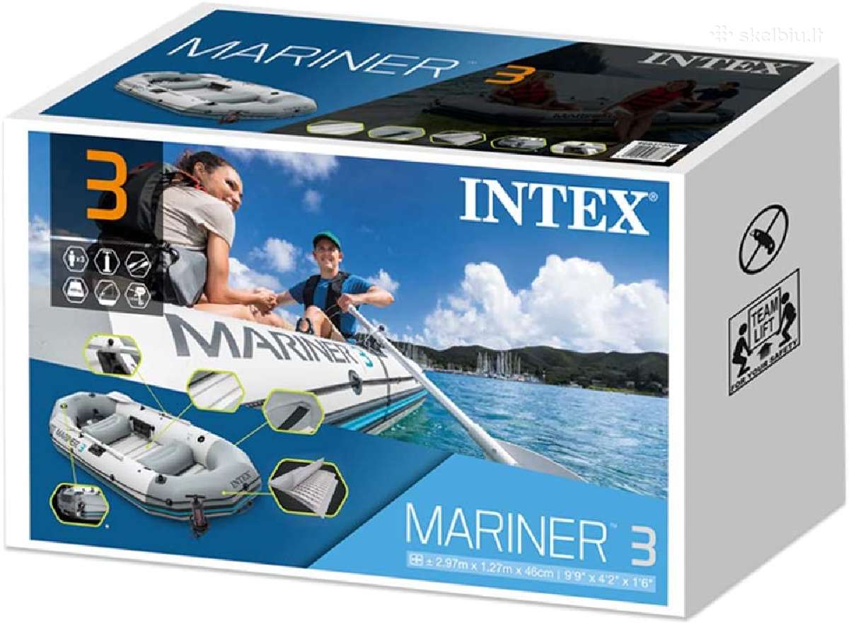 Pripučiami 3-lovų Intex Mariner 3 valtis rinkinys - nuotraukos Nr. 5