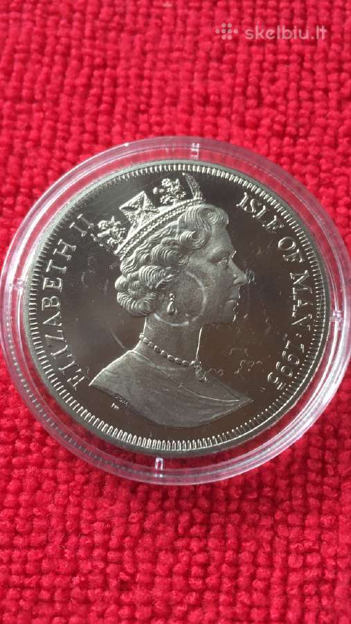 Moneta Isle of man 1995m. 1 krona, cu-ni - nuotraukos Nr. 2