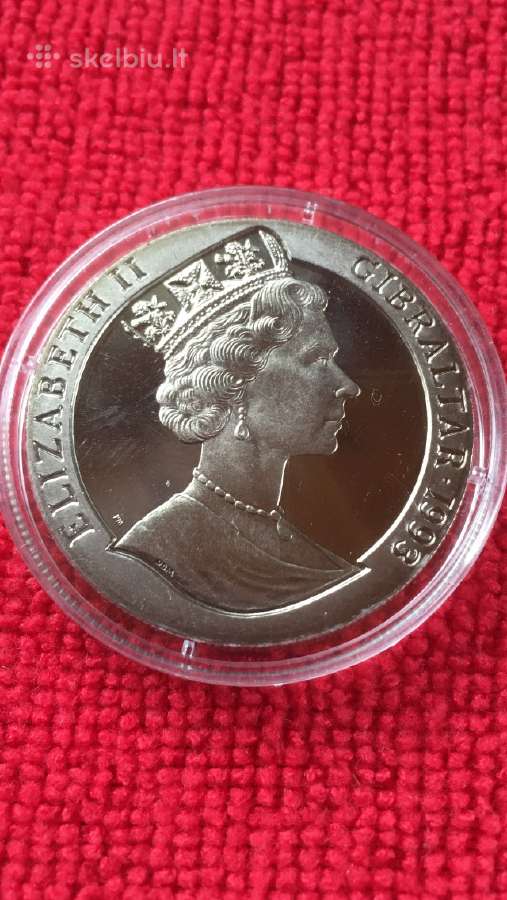 Moneta Gibraltar 1993m. 1 krona, cu-ni - nuotraukos Nr. 2