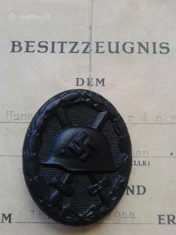 Ww2 Vokiškas Sužeidimo apdovanojimas - nuotraukos Nr. 5