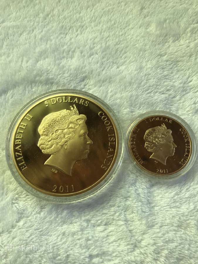 Moneta Cook i. 2011m. 5 dollars, 65mm, cu-ni - nuotraukos Nr. 3