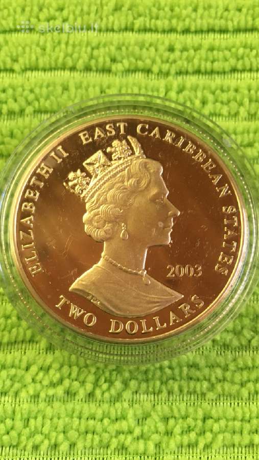 Moneta E.caribbean S. 2003m, 2 dollars, 2oz, cu-ni - nuotraukos Nr. 2
