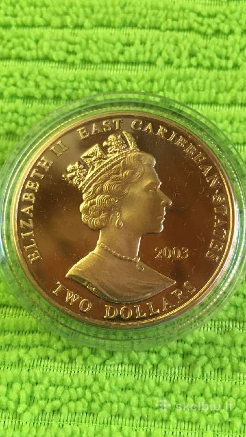 Moneta E.caribbean S. 2003m, 2 dollars, 2oz, cu-ni - nuotraukos Nr. 2