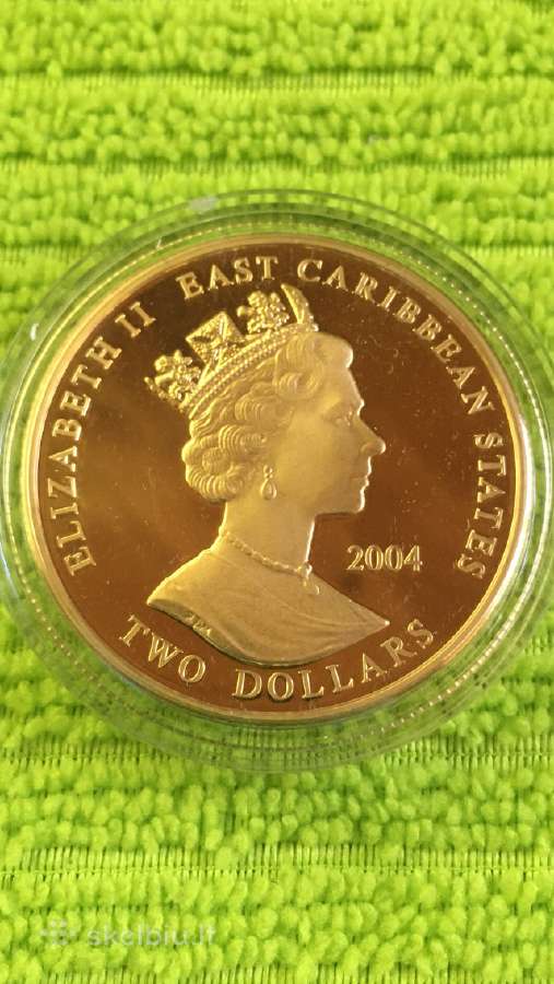 Moneta E.caribbean S. 2004m, 2 dollars, 2oz, cu-ni - nuotraukos Nr. 2