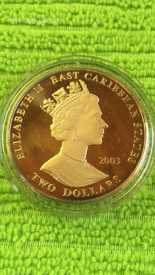 Moneta E.caribbean S. 2003m, 2 dollars, 2oz, cu-ni - nuotraukos Nr. 2