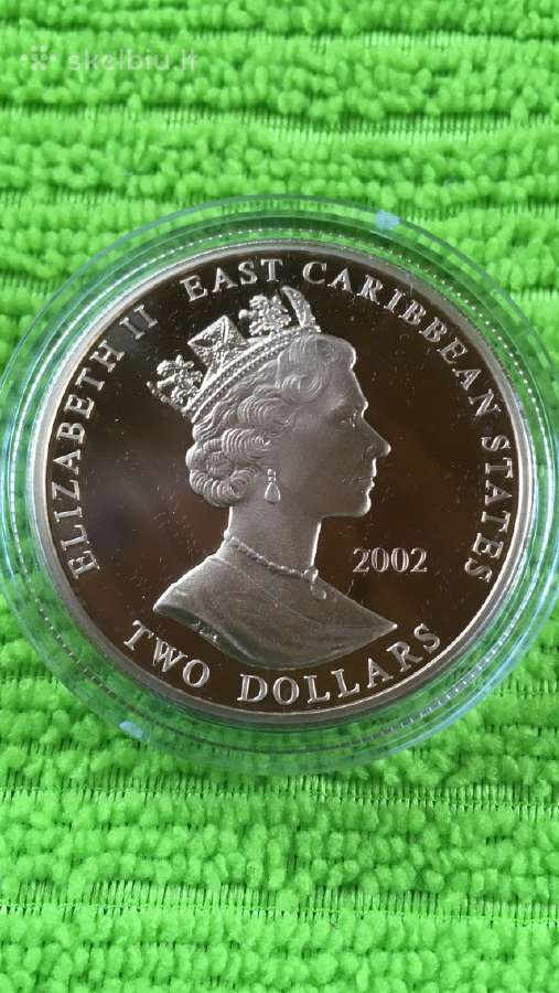 Moneta E.caribbean S. 2002m, 2 dollars, 2oz, cu-ni - nuotraukos Nr. 2