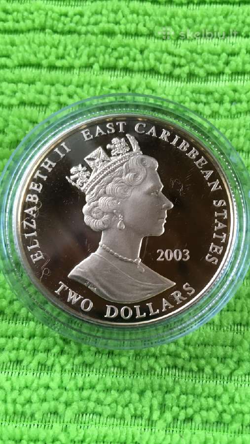 Moneta E.caribbean S. 2003m, 2 dollars, 2oz, cu-ni - nuotraukos Nr. 2