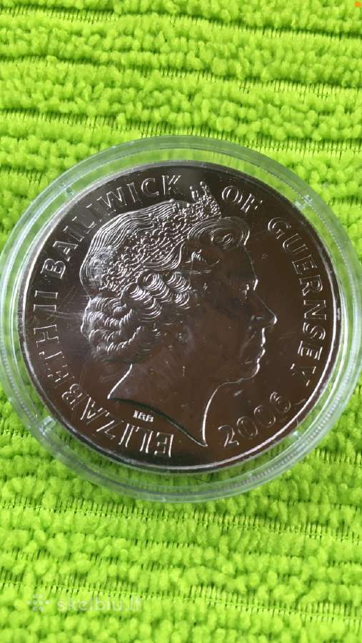 Moneta Guernsey 2006m. 5 svarai, cu-ni - nuotraukos Nr. 2
