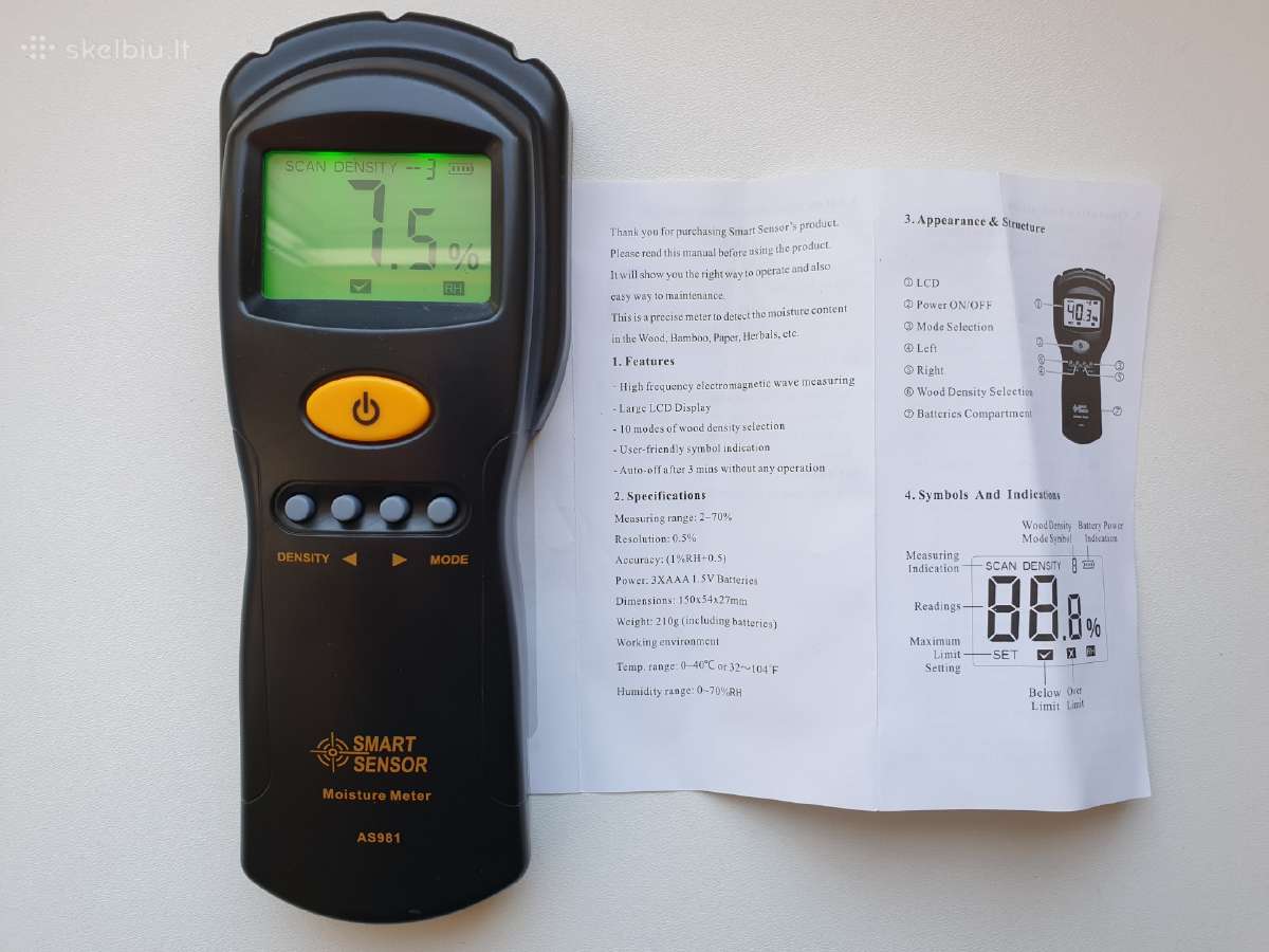Skaitmeninis medienos medzio drėgmės matuoklis - nuotraukos Nr. 5