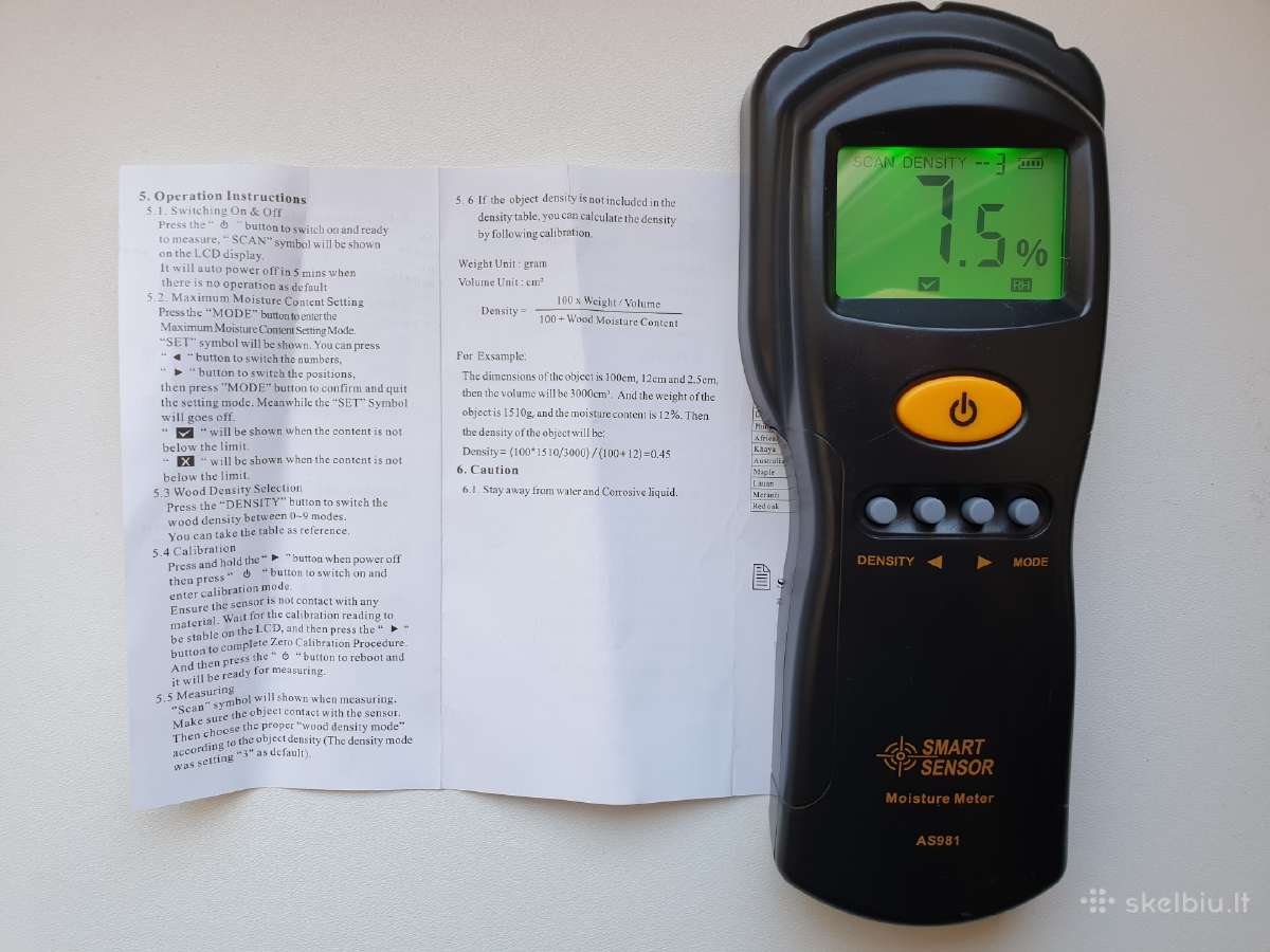 Skaitmeninis medienos medzio drėgmės matuoklis - nuotraukos Nr. 9