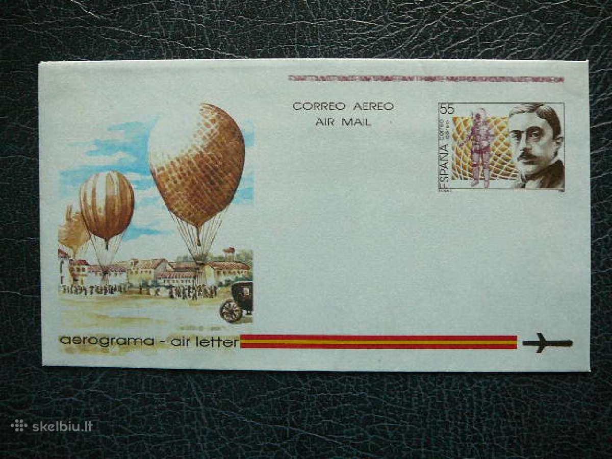 Oro balionai Aerograma Ispanija 1990 Mnh sp231s
