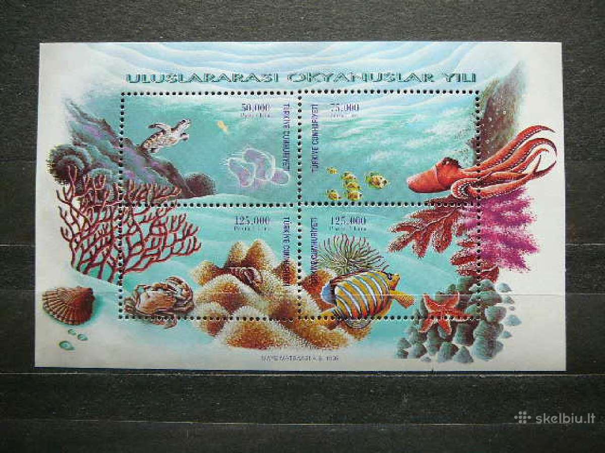 Vezliai Krabai Zuvys Turkija Mnh tkt3140s