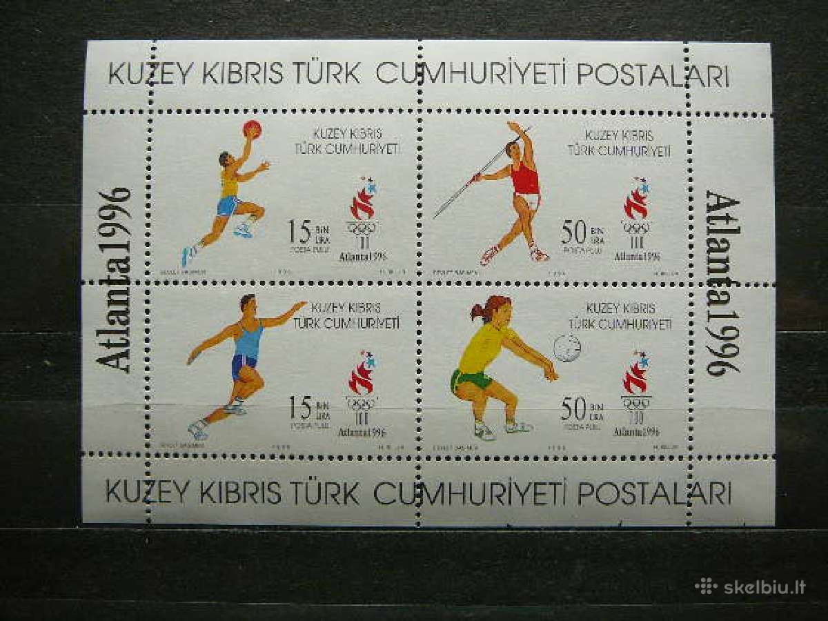 Olimpines vasaros Kipras (Turkija) Mnh kpt432s