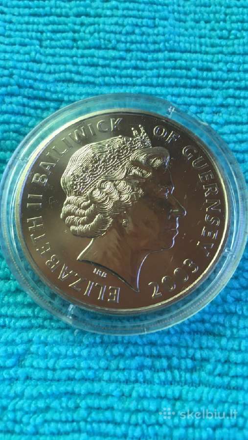 Moneta Guernsey 2003m. 5 svarai, cu-ni - nuotraukos Nr. 2