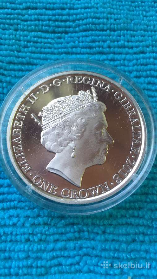Moneta Gibraltar 2018m. 1 krona, 2oz - nuotraukos Nr. 2