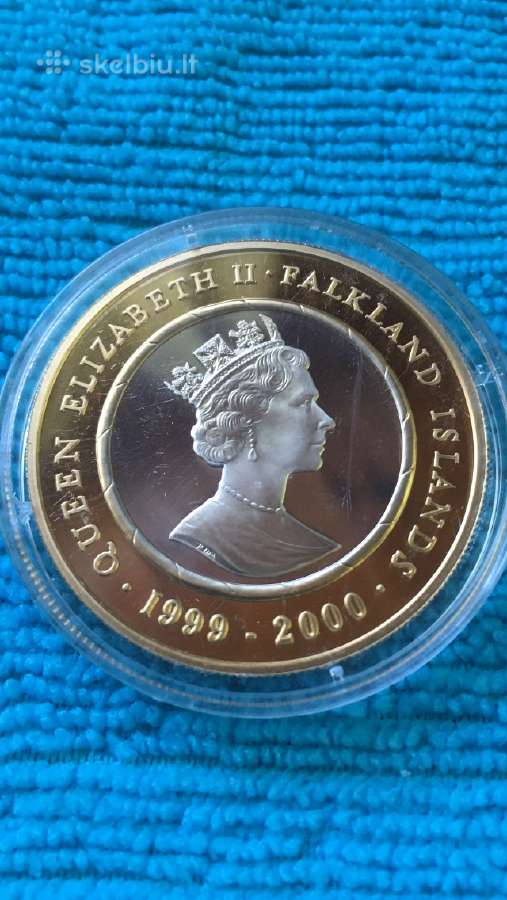 Moneta Falkland i. 2000m. 2 svarai, sidabras - nuotraukos Nr. 2