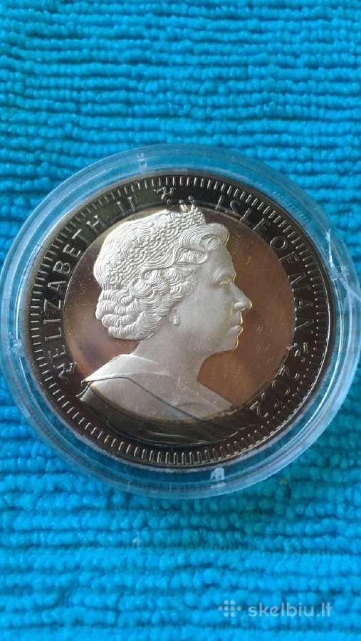 Moneta I. O. M. 2002m. 1 krona, sidabras(.925) - nuotraukos Nr. 2