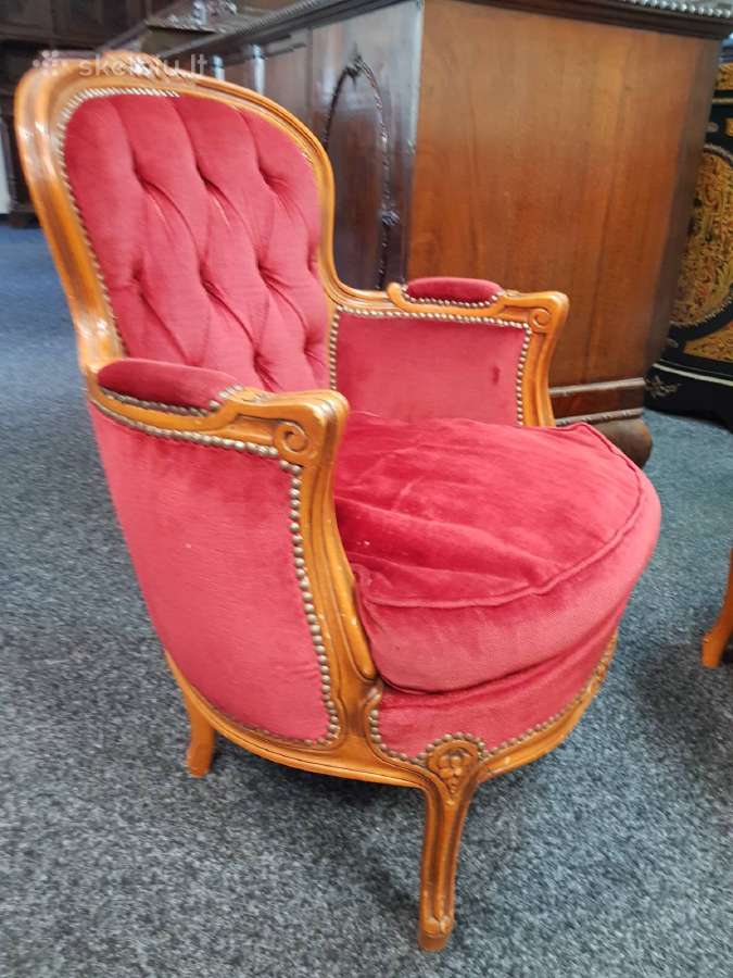 Senovinę sofa ir du foteliai. Prancūzija. - nuotraukos Nr. 3